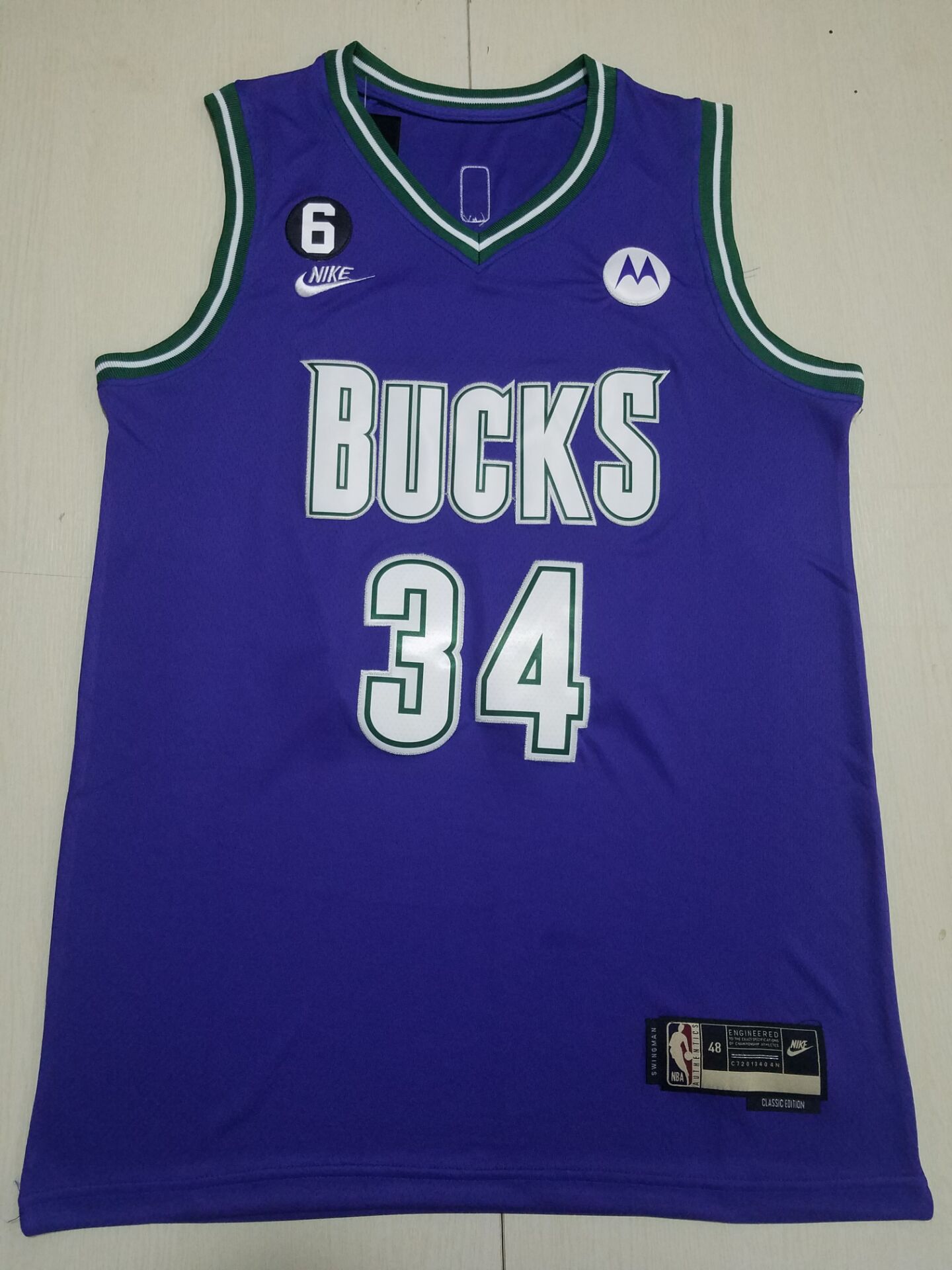 Men Milwaukee Bucks #34 Antetokounmpo Purple 2022 Nike NBA Jersey